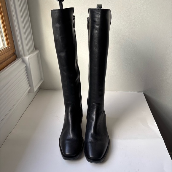 Aquatalia Cambria Weatherproof Riding Boot Black Leather Sz 6.5 $595 - Picture 7 of 12